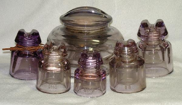 Group shot of my purple insulators from Italy!