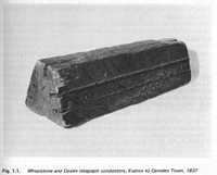 Fig. 1.1.  Wheatstone and  Cooke telegraph conductors, Euston to Camden Town, 1837