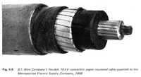 Fig. 5.9 - B.I. Wire Company's flexible 10 kV concentric paper insulated cable supplied to the Metropolitan Electric Supply Company, 1898