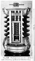 Fig. 8.8 - Station-type arrester (12 kv) unit. (Courtesy of General Electric Co.)