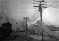 Figure 1. Poles and wires down in a severe ice storm