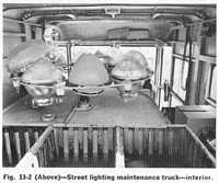 Fig. 13-2 - Street lighting maintenance truck - interior.