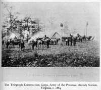The Telegraph Construction Corps, Army of the Potomac, Brandy Station, Virginia, c. 1864