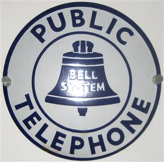 PUBLIC / TELEPHONE
BELL SYSTEM

Enameled metal.