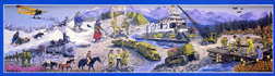 mural on outside of Yukon Transportation Museum